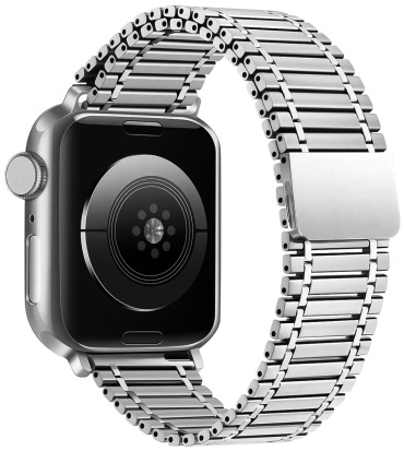 Ремешок BOGEMA для Apple Watch Series 4, Watch Series 5, Watch Series 6, Watch Series 7, Watch Series 8, Watch SE, Watch SE 2nd Gen, Watch SE 3, Watch Series 9 серебристый