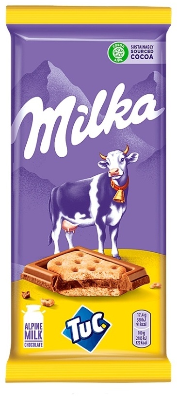 Milka Tuc шоколадная плитка молочный 87 г