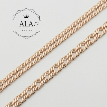 ALA ALA_GLD201-041 длина 55 см, вес 5.94 г золото, плетение тройной ромб