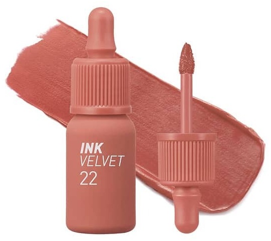 PERIPERA Ink Velvet, тинт для губ, оттенок 22 Bouquet Nude, 4 г тинт для губ 22 Bouquet Nude