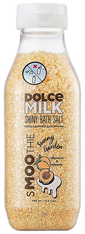 DOLCE MILK Соль-шиммер для ванны "САННИ ГАРДЕН" SUNNY GARDEN серии SMOOTHIE spa, фл 400 мл морская соль 400 г