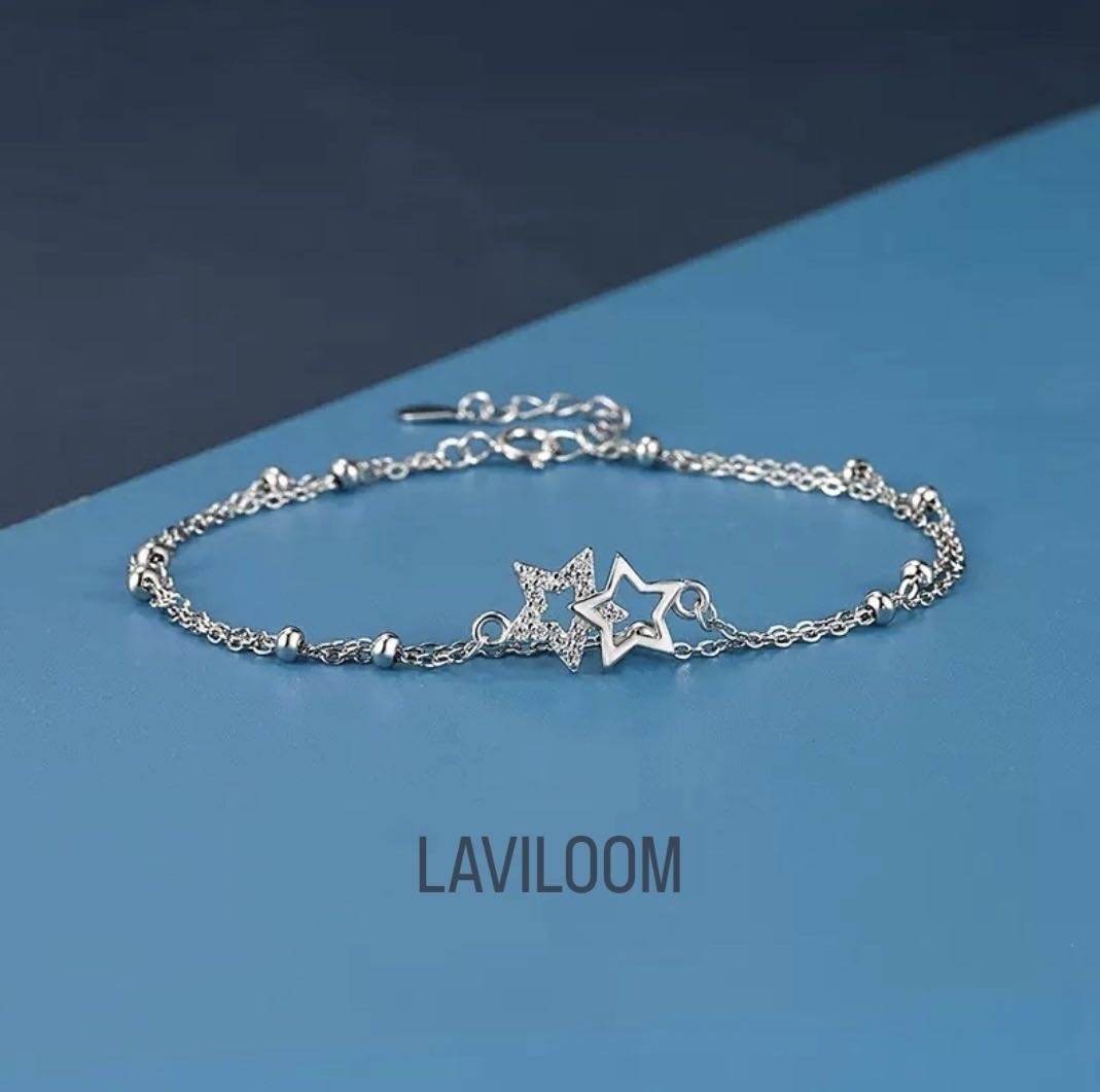 LAVILOOM Звездочка длина 20 см, вес 2.6 г серебро, плетение обод