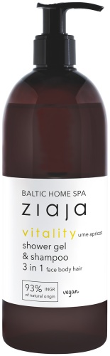 ZIAJA Шампунь и гель для душа 3в1 Baltic Home Spa VITALITY шампунь 500 мл