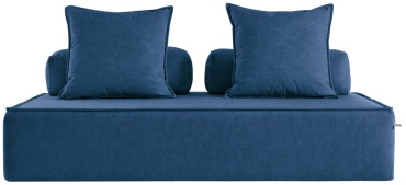 Бескаркасный диван Beless Scandi, 200х90 см, обивка велюр, синий