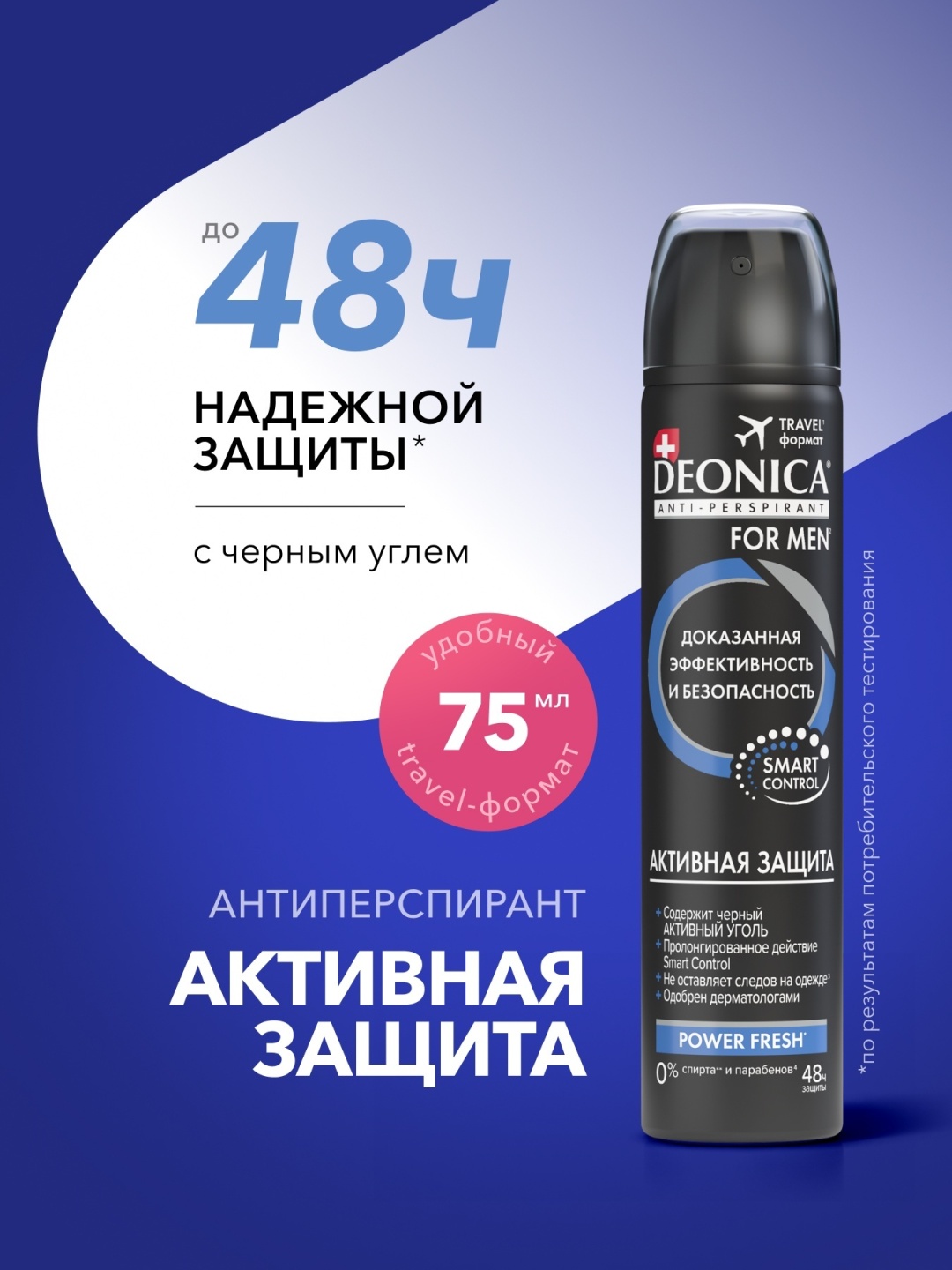 Deonica For Men Активная защита антиперспирант для мужчин 200 мл