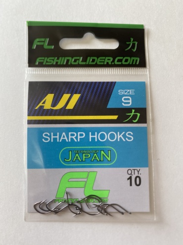 Крючок для рыбалки FISHING LIDER AJI одинарный черный 10 шт