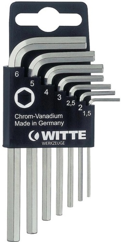 Шестигранный ключ Г-образный WITTE арт.45020, 7 шт.
