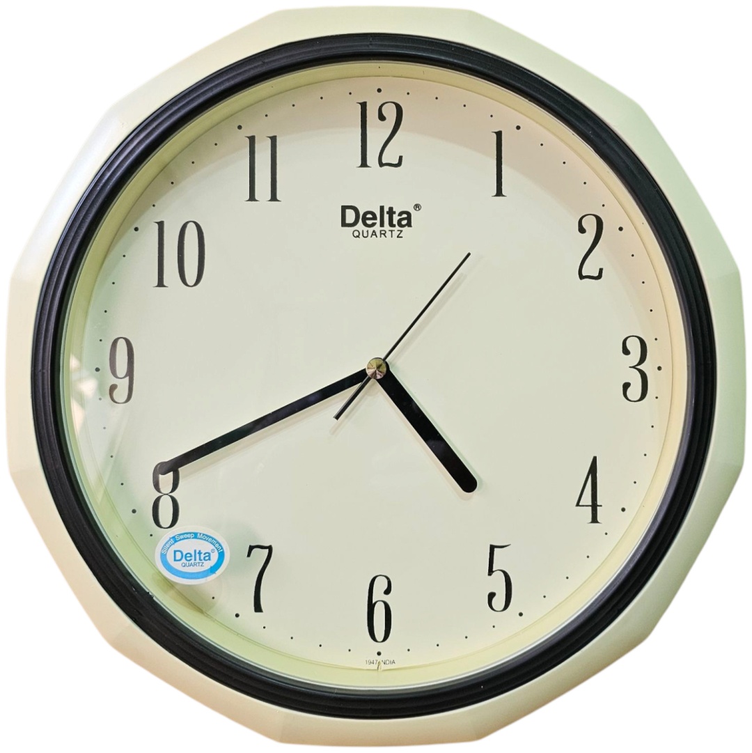 Часы кварцевые DELTA 1947 Satin Ivory , пластик
