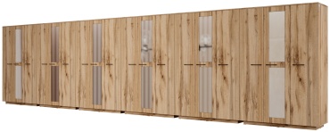 Распашной шкаф Мебель Азии Фрейя, 759.6x190х55.2 см, коричневый