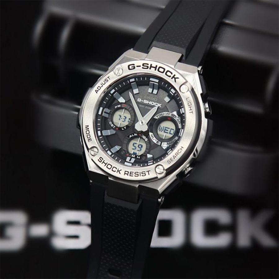 Кварцевые CASIO GST-S110-1ADR пластик, нержавеющая сталь
