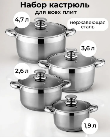 Набор кастрюль NK0605004 8 в 1