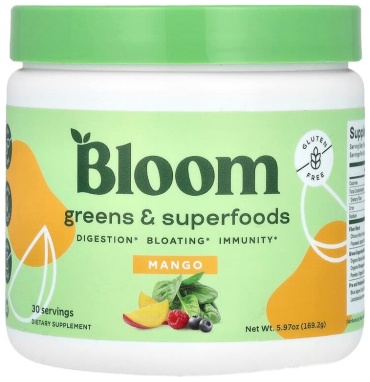 Bloom Greens & Superfoods ростки пшеницы, ростки ячменя, спирулина 169.2 г