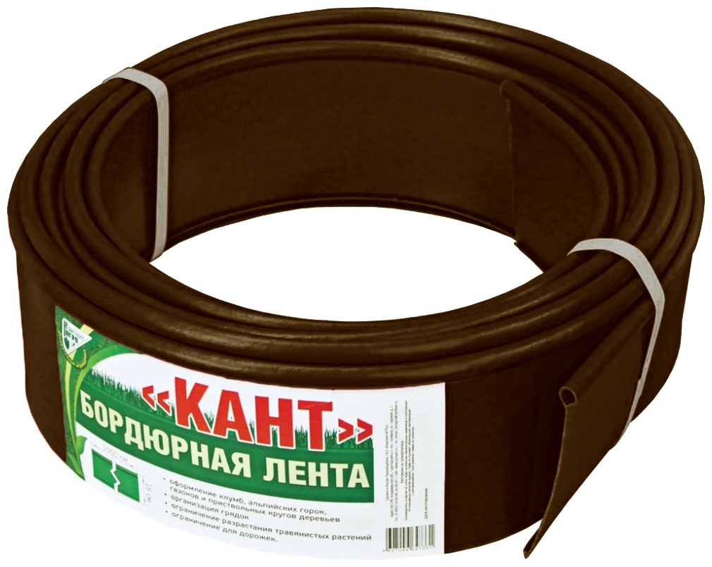 Комплект-АГРО бордюр садовый Кант 1000х15 см коричневый