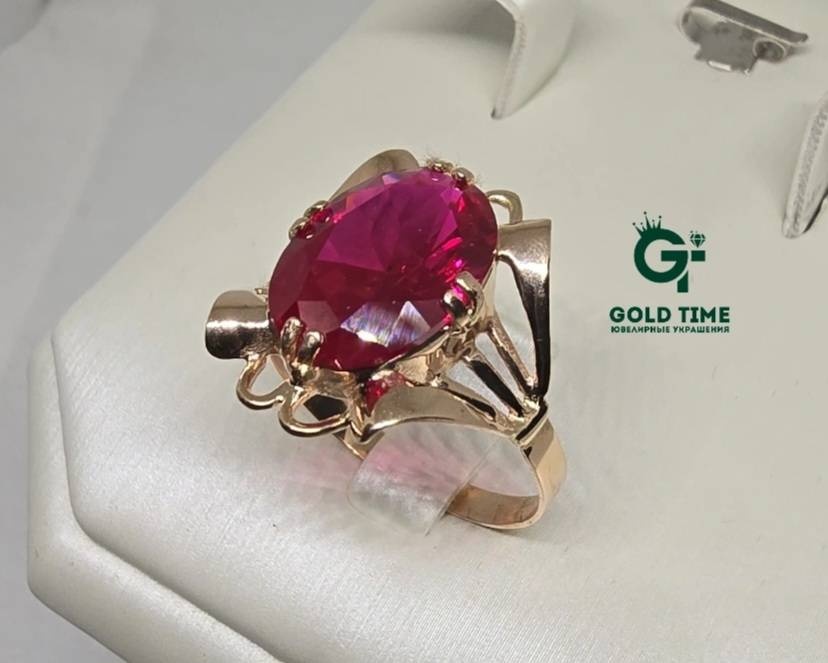 GOLD TIME 076228957 размер 19.5 вес 3.89 г золото, рубин