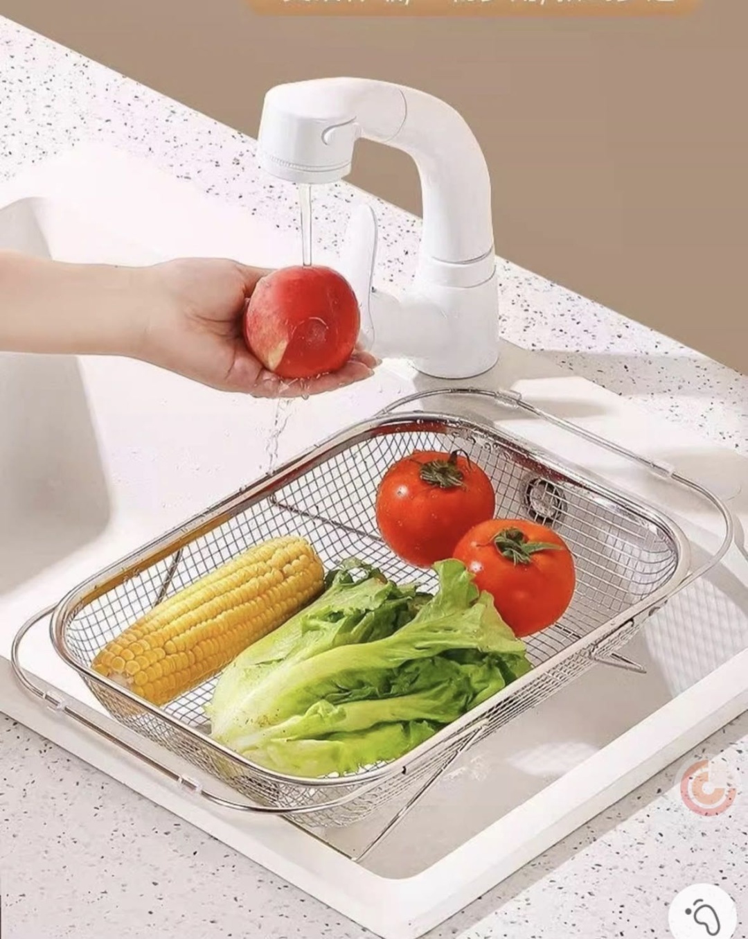 Дуршлаг 30439530_537331604 46 см сталь, 1 шт