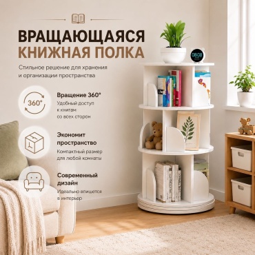 Этажерка универсальная IDC Nova 40x40x98 см, дерево