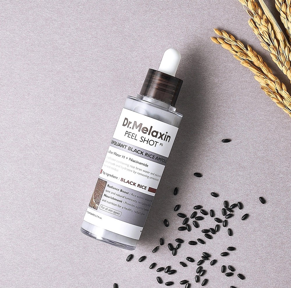 Dr.Melaxin сыворотка Peel Shot Exfoliant Black Rice Ampoule Пилинг-Сыворотка 80ml для лица 80 мл