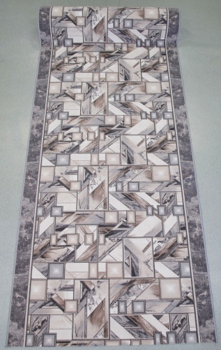 Ковровая дорожка Carpets Vitebsk безворсовая, полиамид, войлок, 100 см x 2.5 м