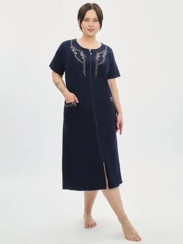 Трикотажный халат Dinar Textile синий