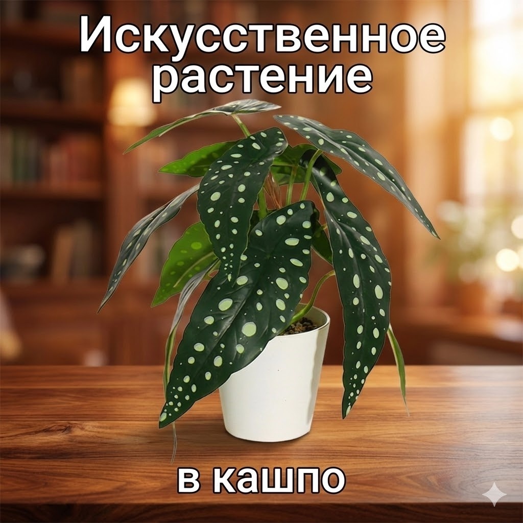 Цветок Dekart бегония 27 см, BegWe-01