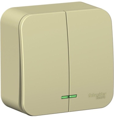 Выключатель клавишный Systeme electric Blanca, бежевый
