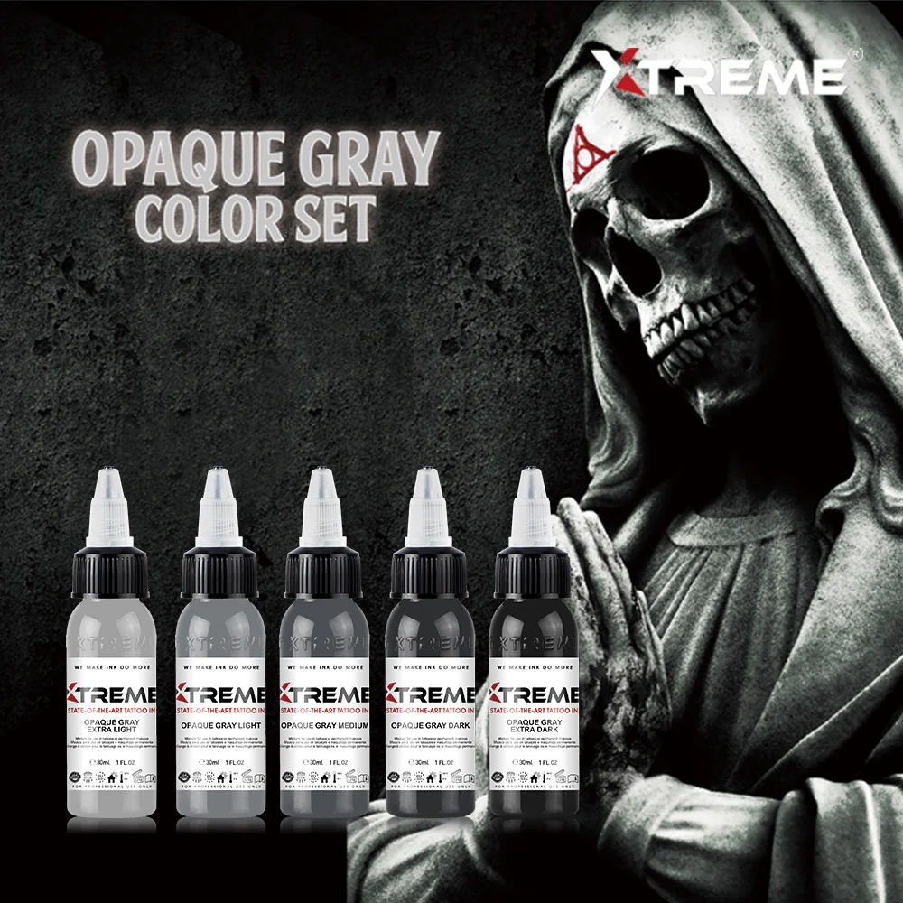 XTREME Opaque Gray Set пигмент Набор из непрозрачных, плотных серых оттенков 30 мл