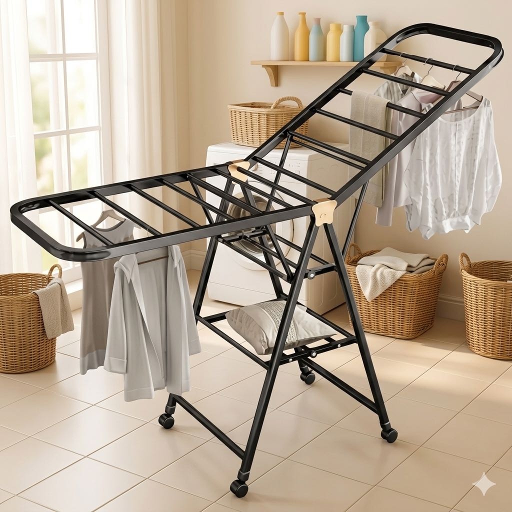 Сушилка напольная 43x150x120 см, кол-во уровней: 3, сталь