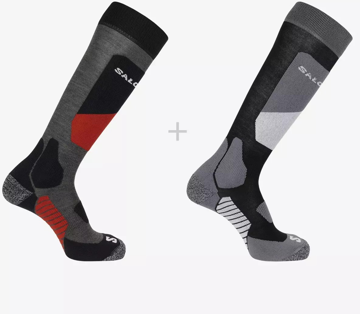 Носки Salomon 2 пары черный, серый 36, 37, 38