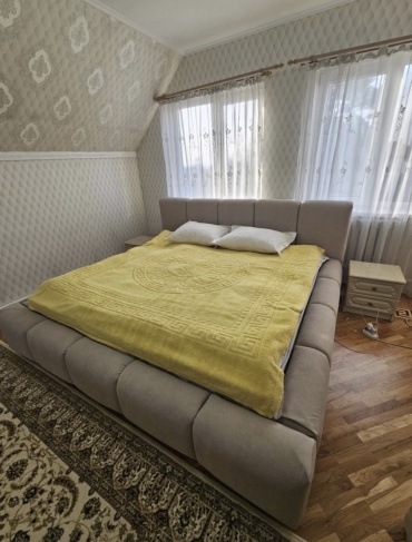 Кровать Milan7 двуспальная, 200x200 см (с матрасом, без подъёмного механизма) бежевый
