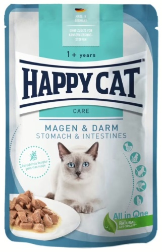 Happy Cat Stomach & Intestines кусочки в соусе курица, морковь 85 г 20 шт