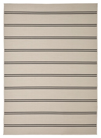 IKEA придверный коврик 160x230 см, ВИРКЛУНД уличный/домашний ковёр в полоску бежево-тёмно-серый