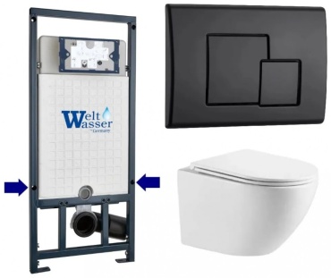 WeltWasser унитаз с инсталляцией MM50791, санфаянс