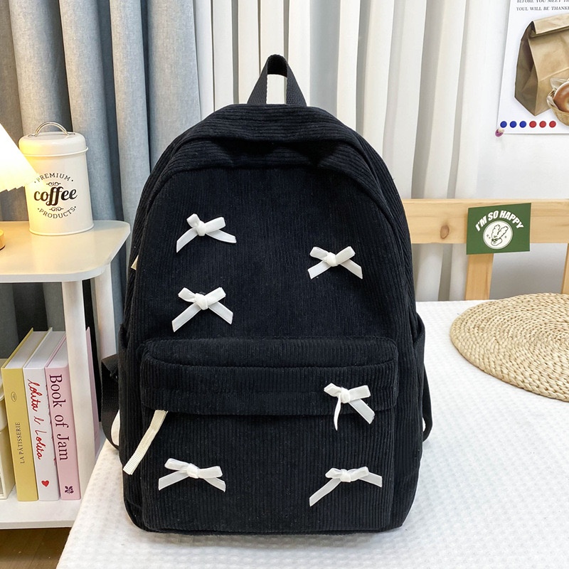 Рюкзак Accessories хлопок, микровельвет черный