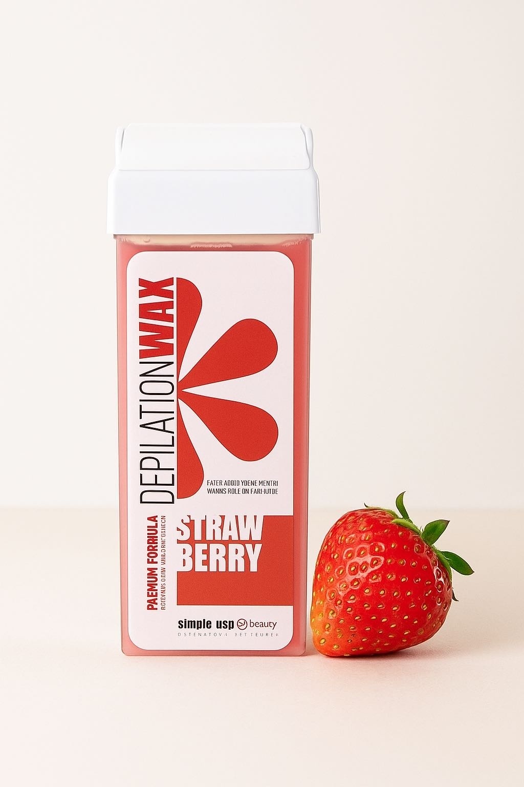 Воск гелевый Simple Use Beauty Strawberry плотность средняя в картридже 100 мл