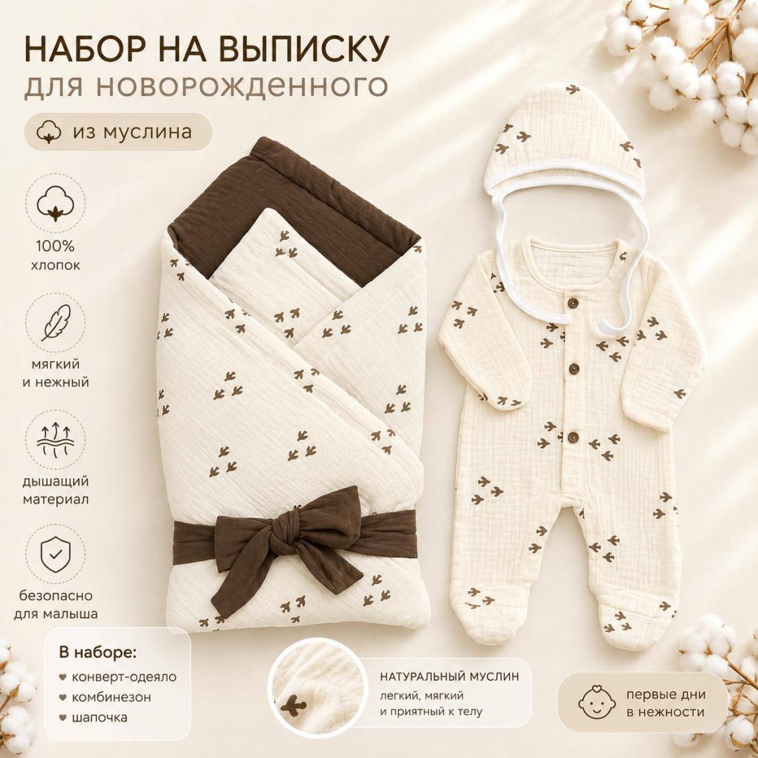 Комплект BABES коричневый, бежевый