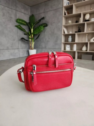 Сумка кросс-боди FEELBAGS натуральная кожа красный