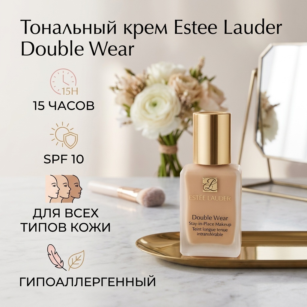 Estee Lauder Double Wear тональный крем 2C0 Cool vanilla 30 мл