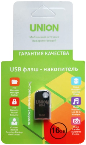 USB Flash карта Union US-1 16 Гб серебристый