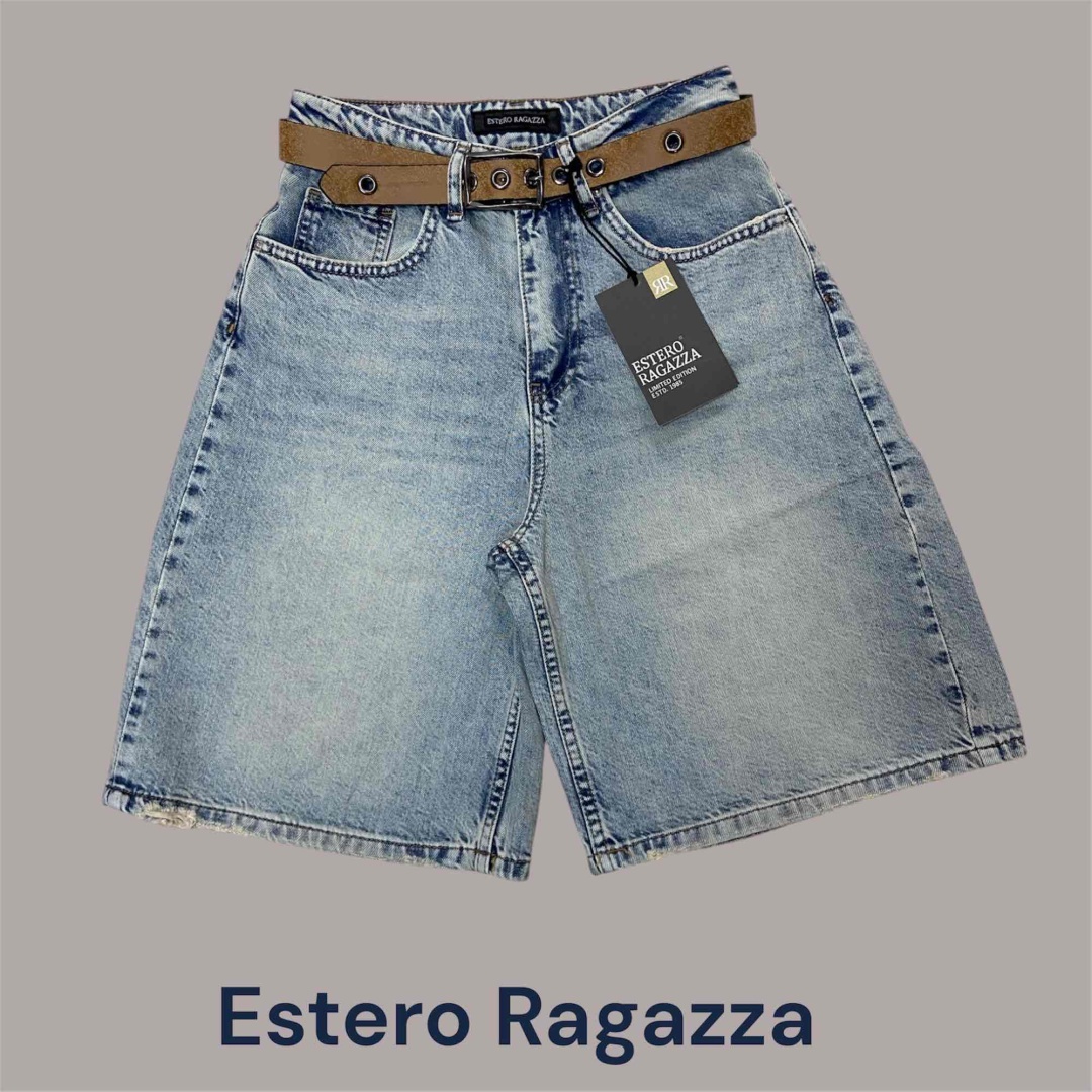 Бермуды Estero Ragazza светло-серый, светло-синий