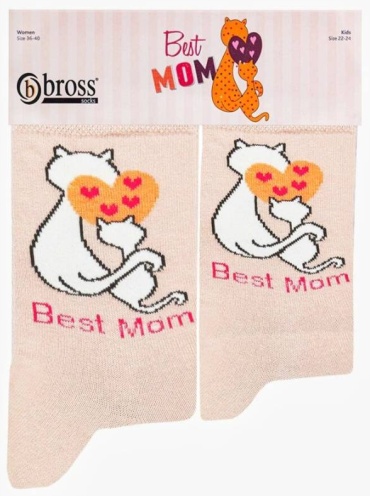 Носки Bross 2 пары розовый 36/40-31/33