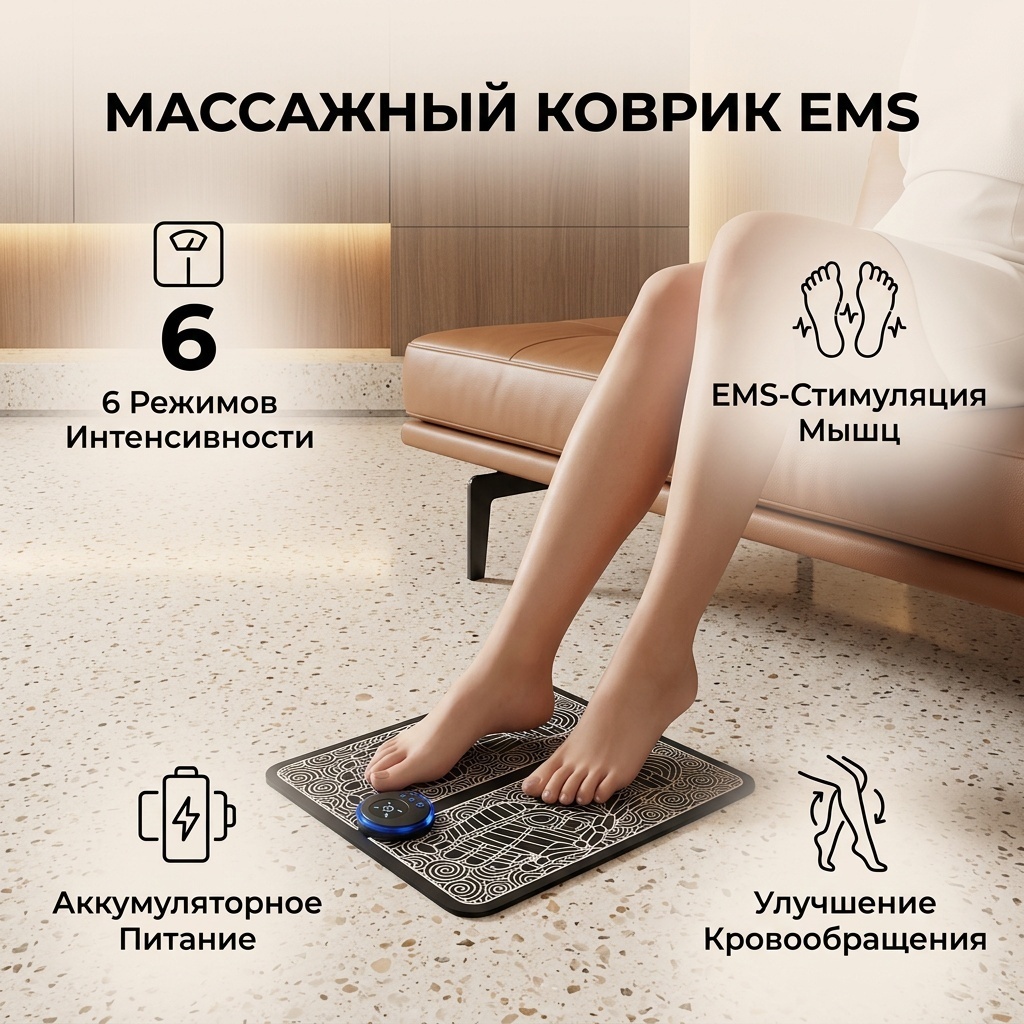 Массажер EMS массажёр коврик вибрационный