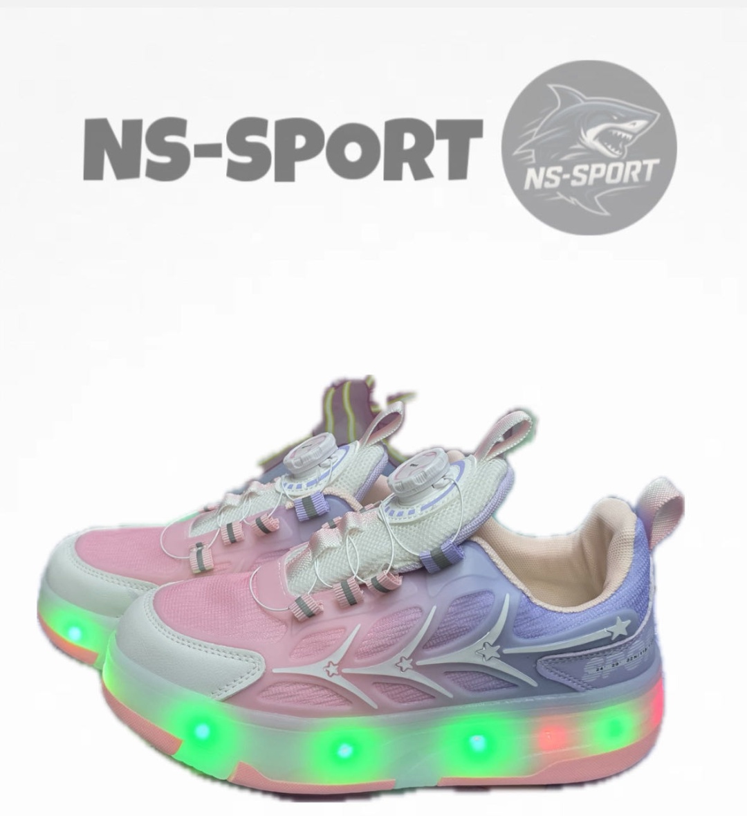 Роликовые кроссовки NS SPORT розовый 30