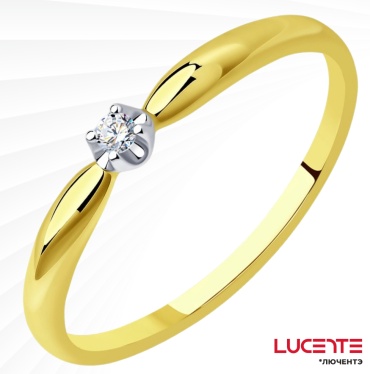 Lucente Бриллианты Якутии RIN-LU-585-537100-17 размер 17 вес 0.757 г золото, бриллиант