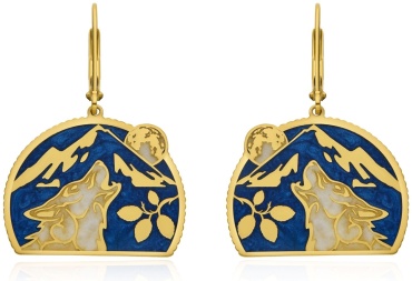 Серьги KHANS 1878 G вес 5.9 г серебро, эмаль