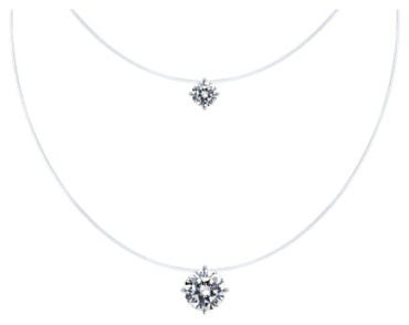 Колье Zlato 478СР94070756С1 длина 38 см вес 2.38 г серебро, леска, фианит