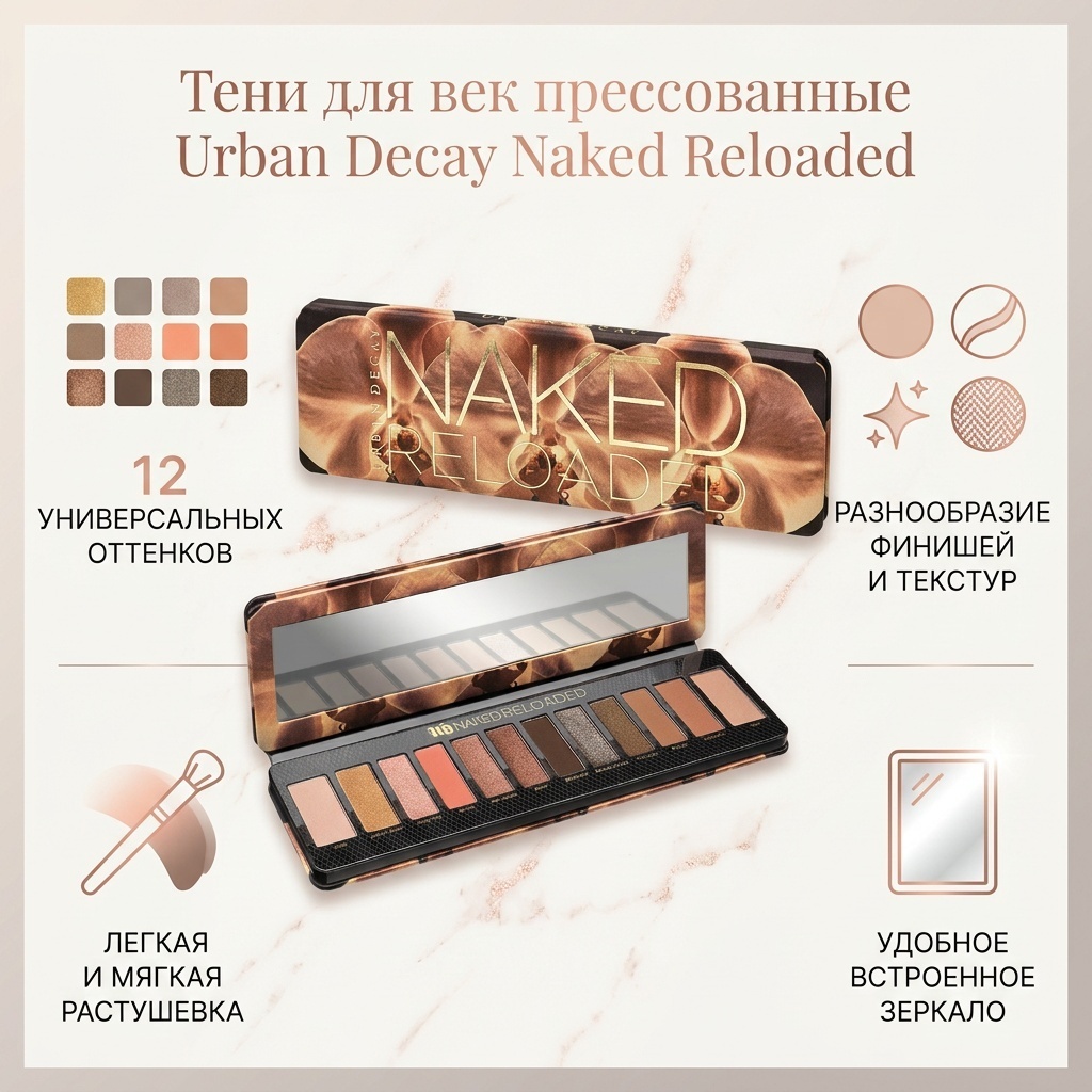 Urban Decay тени прессованные Naked Reloaded