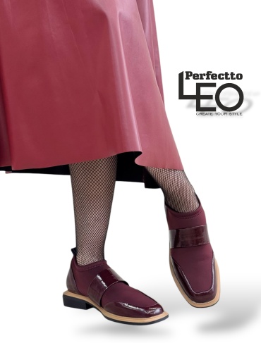 Лоферы LEO бордовый