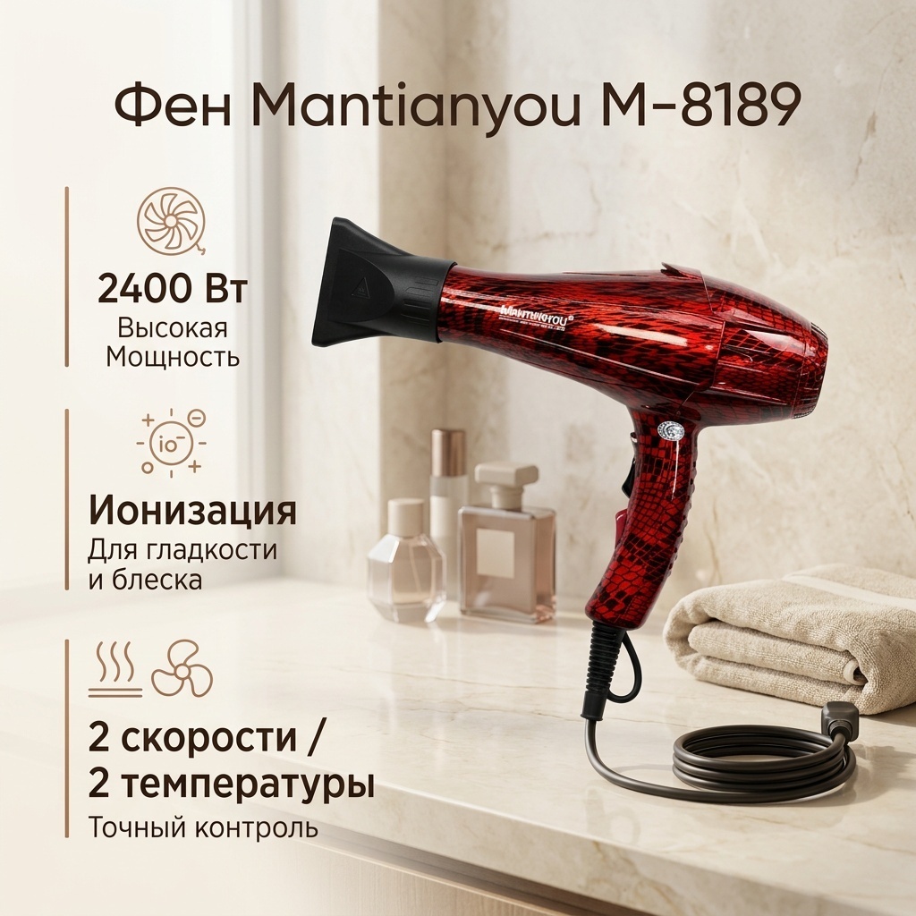 Mantianyou M-8189 фен черный