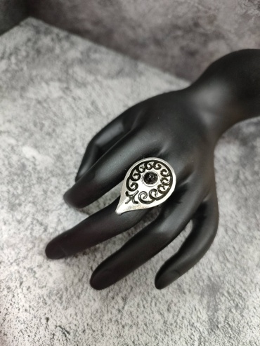 Кольцо Accessories Кольцо размер регулируемый бижутерный сплав, пластик, серебристый