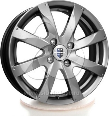 K&K Джемини Дарк платинум 56.6 6x15/4x114.3 D56.6 ET44 4 диска черный, серебристый, графит